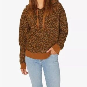 Sanctuary Brown Leopard Print Hoodie
